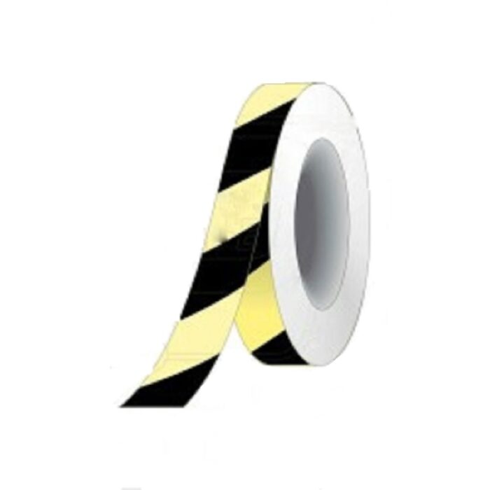 NIGHT GLOW BLACK DIAGONAL TAPE 25 MM X 10 M