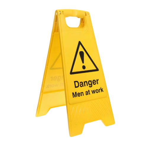 Best Caution Floor Stand Men At Work Safety Sign