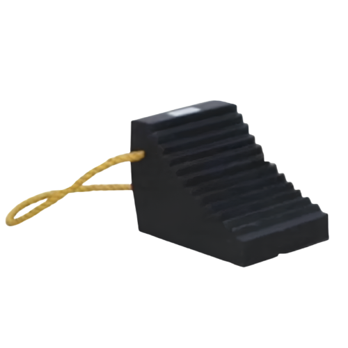 Powerful Truck Wheel Stopper Chowk with Rope Heavy Duty Rubber