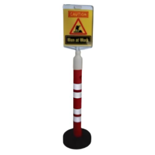 Strong Bollard with Message Plate for Road Safety