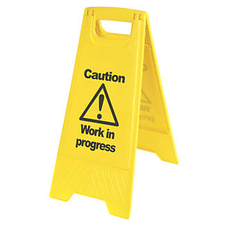 CAUTION FLOOR STAND WORK IN PROGRESS