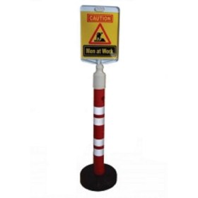 BOLLARD WITH MESSAGE PLATE