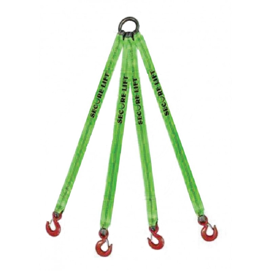 FOUR LEGGED WEBBING SLINGS EACH 2T X 4M