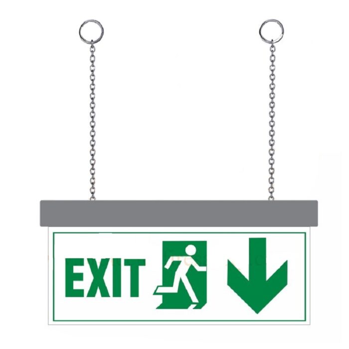 LED EXIT WITH DOWN ARROW SIGN