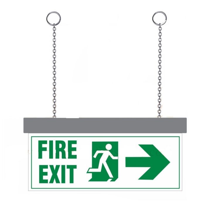 LED FIRE EXIT WITH ARROW SIGN