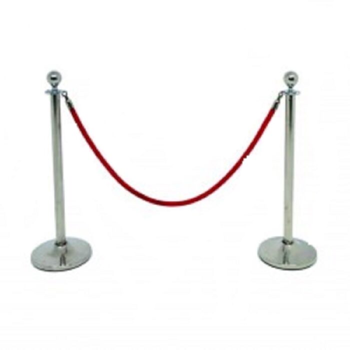 LINE MANAGER SILVER POST WITH RED VALVET ROPE