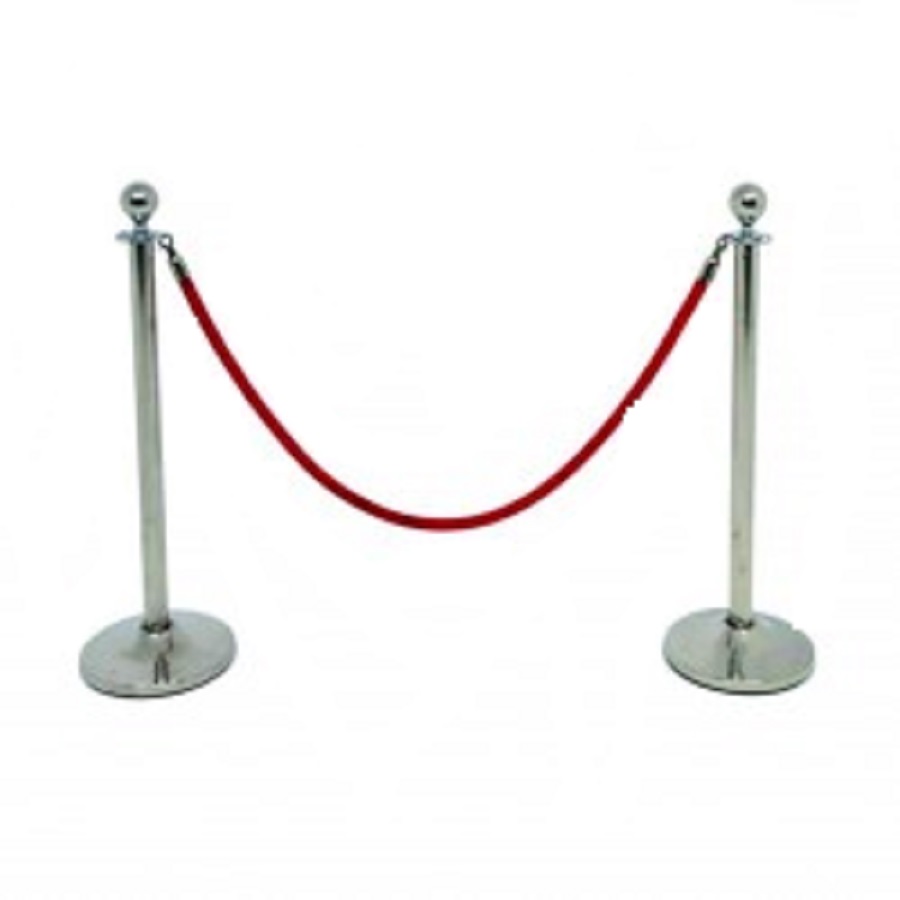 LINE MANAGER SILVER POST WITH RED VALVET ROPE
