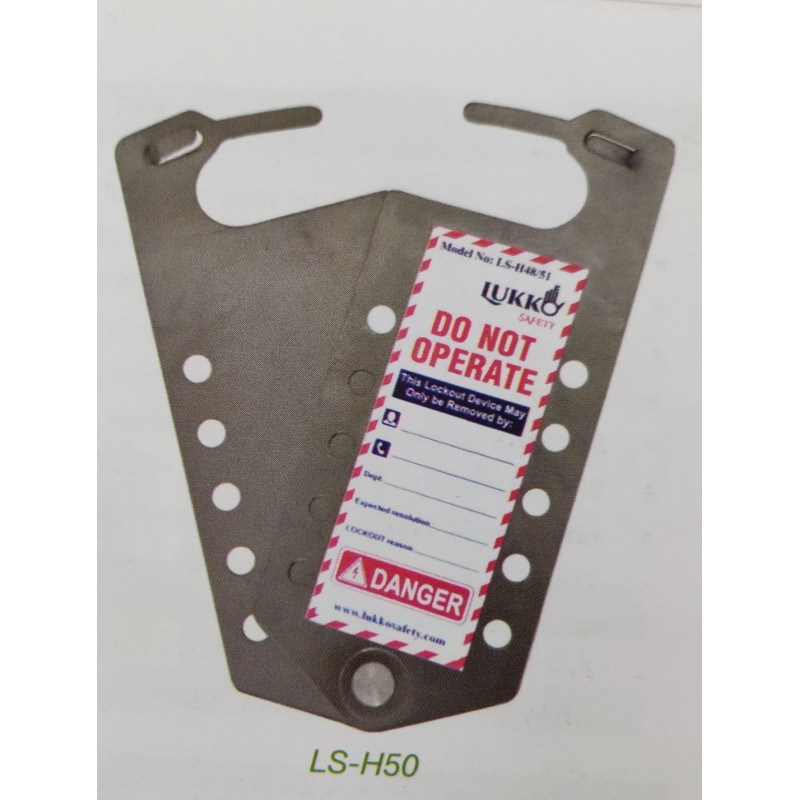 TAGO LABELLED LOCKOUT HASP 6 HOLES
