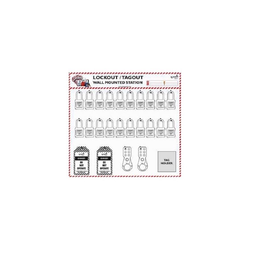 SHADOW LOCKOUT TAGOUT BOARD 20.5''X22.3''
