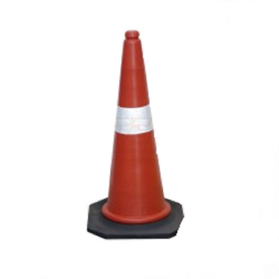 CONE 750 MM 4"SLEEVE RUBBER BASE ROTOMOULD RED