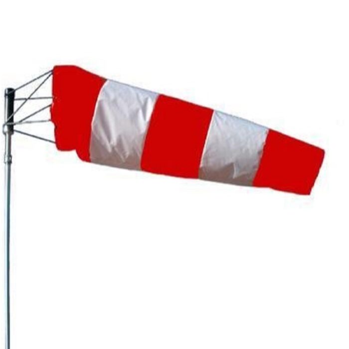 WIND SOCK INDICATOR POLYESTER RED & WHITE