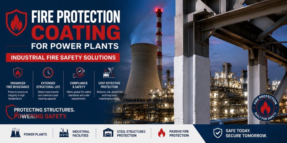 Fire protection coating for power plants