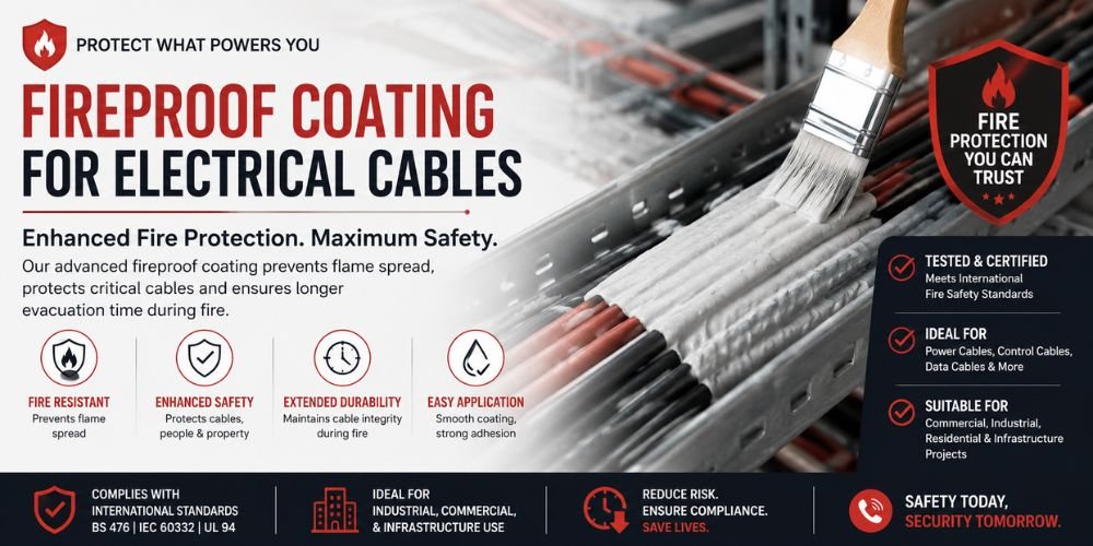 Fireproof coating for electrical cables
