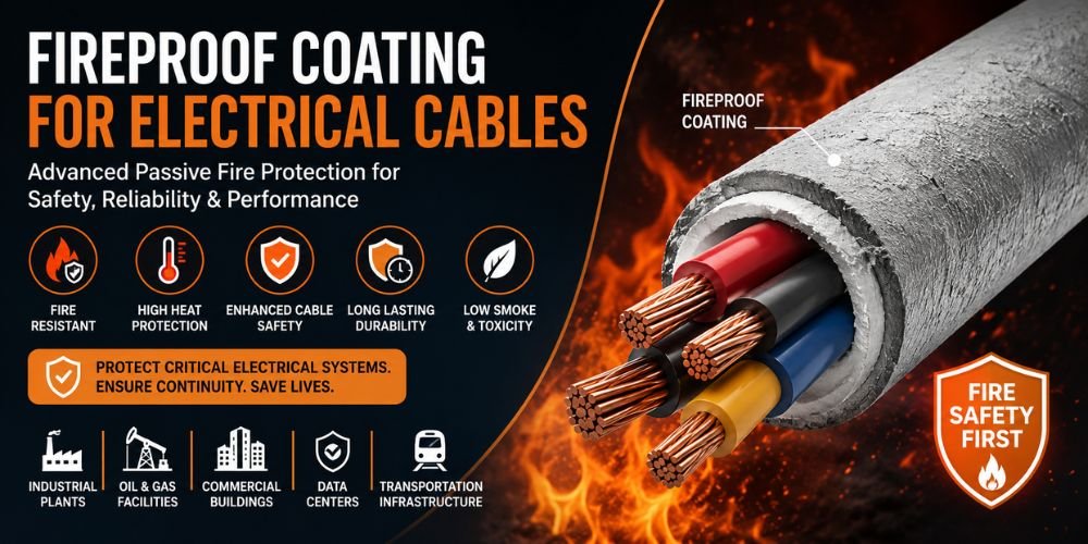 Fireproof coating for electrical cables