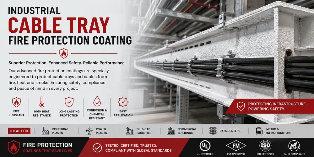 Industrial cable tray fire protection coating