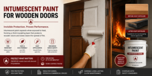 Intumescent paint for wooden doors  