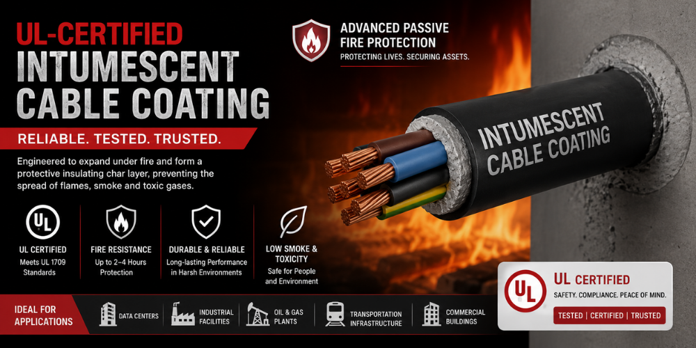 UL Certified intumescent cable coating